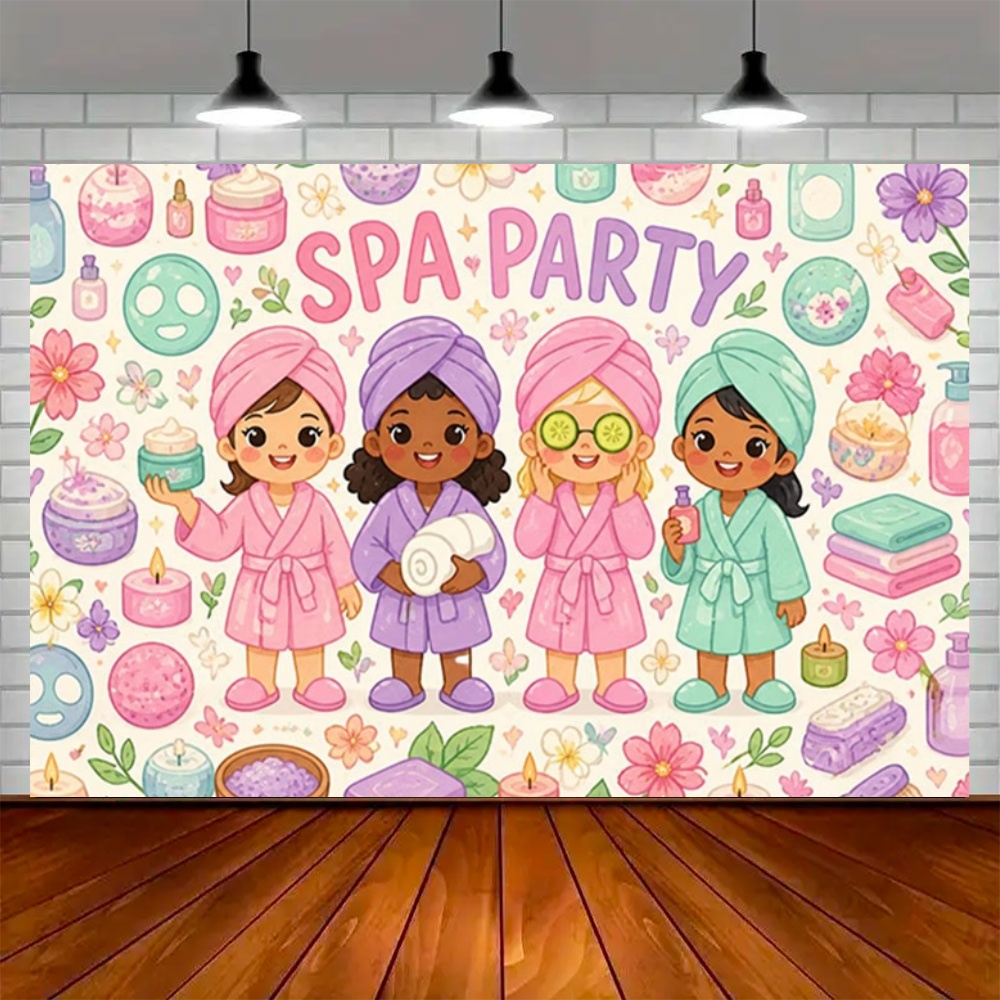 Spa Party Decoration Backdrop  - Photography Cheat Sheet ulasan dan harga